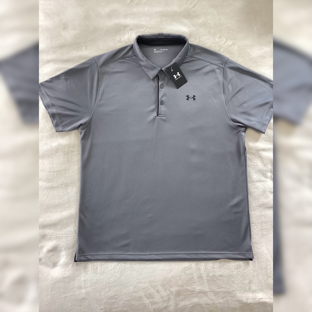 Under Armour Men’s Tech Polo Loose Fit Light Gray Size 3XL